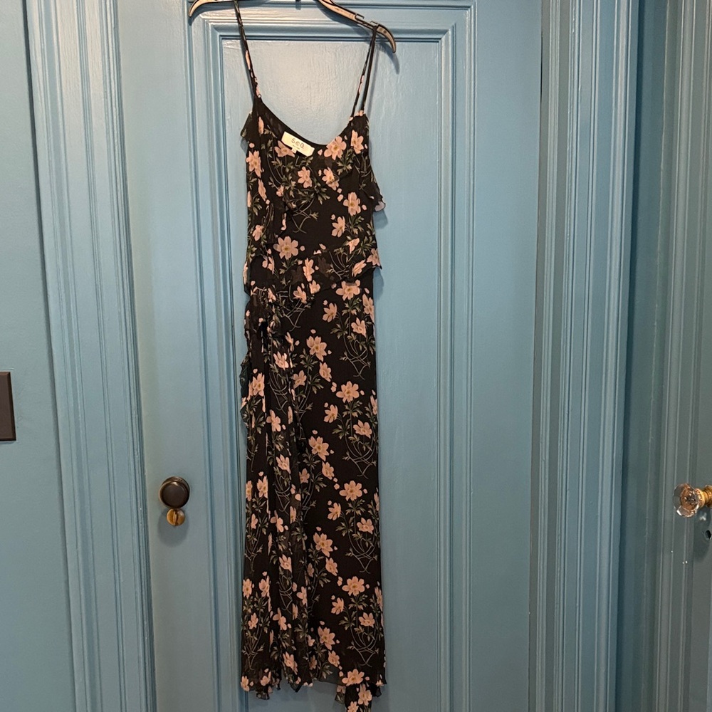 Sea Floral Black Maxi Dress size XS worn once